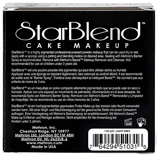  Mehron Makeup StarBlend Cake (2 oz) (Light Grey)