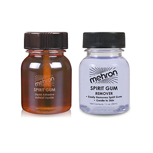  Mehron Makeup Spirit Gum & Remover Combo Kit, 30 ML