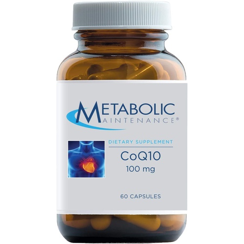  Metabolic Maintenance CoQ10 Capsules - 100mg CoenzymeQ10 with Vitamin C - Antioxidant, Immune, Energy + Cardiovascular Support (60 Capsules)