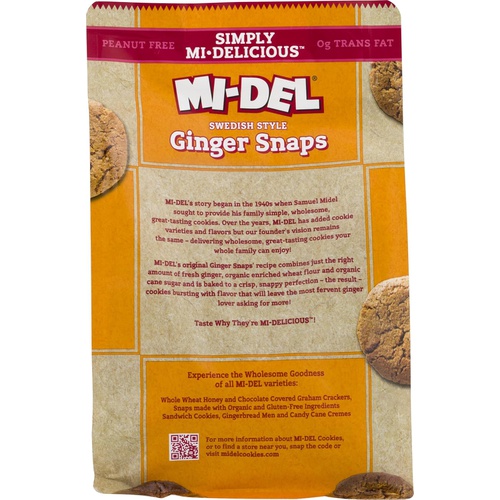  Mi-Del Swedish Style Cookies, Ginger Snaps, 10 Ounce (VLX-398), 1-Pack