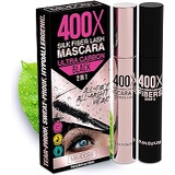 Mia Adora 400X Pure Silk Fiber Lash Mascara [Ultra Black Volume and Length], Longer & Thicker Eyelashes, Waterproof, Long Lasting, Instant & Very Easy to Apply, Smudge-proof, Hypoallergenic,