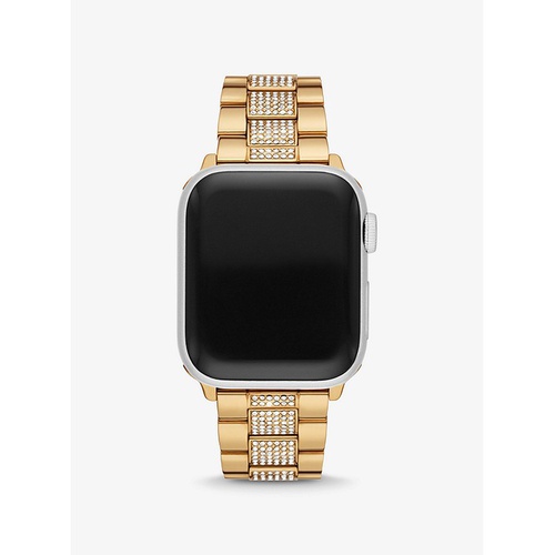 마이클코어스 Michael Kors Pave Gold-Tone Strap For Apple Watch