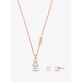 Michael Kors Precious Metal-Plated Sterling Silver Stone Necklace and Stud Earrings Set