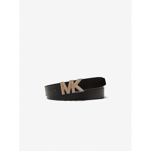 마이클코어스 Michael Kors Mens Logo Buckle Leather Belt