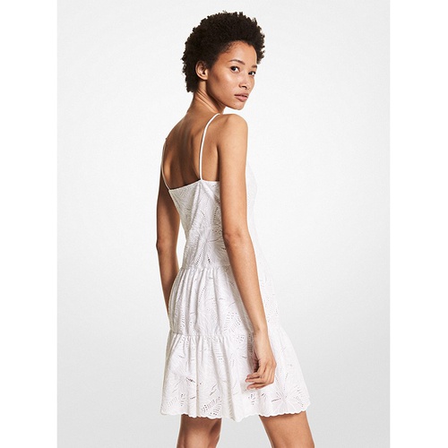 마이클코어스 MICHAEL Michael Kors Palm Eyelet Cotton Slip Dress