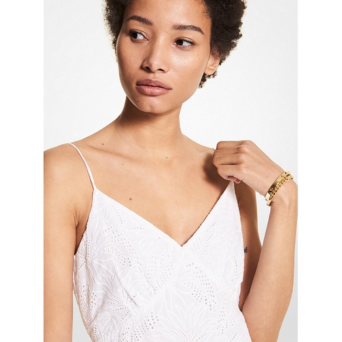 마이클코어스 MICHAEL Michael Kors Palm Eyelet Cotton Slip Dress