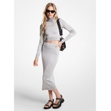 MICHAEL Michael Kors Metallic Logo Jacquard Pencil Skirt