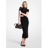 MICHAEL Michael Kors Ribbed Stretch Merino Wool Blend Midi Skirt