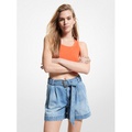 MICHAEL Michael Kors Denim Belted Shorts