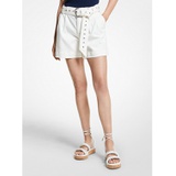 MICHAEL Michael Kors Stretch Denim Belted Shorts