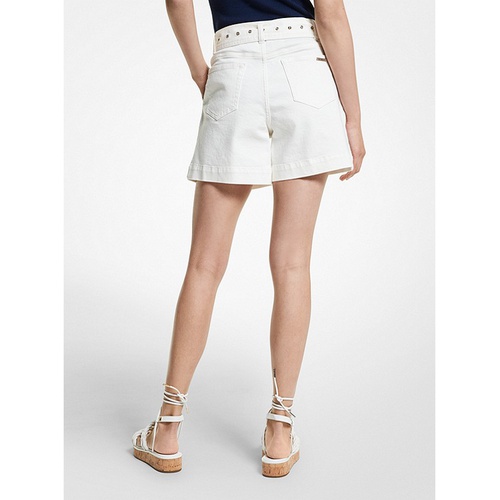 마이클코어스 MICHAEL Michael Kors Stretch Denim Belted Shorts