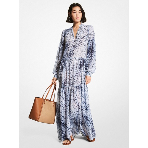 마이클코어스 MICHAEL Michael Kors Wave Print Georgette Caftan