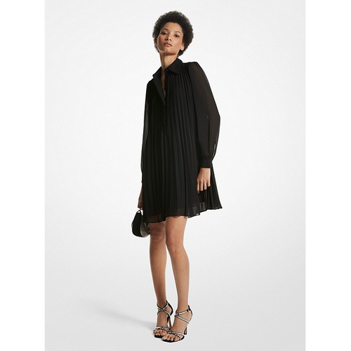 마이클코어스 MICHAEL Michael Kors Georgette Pleated Shirtdress