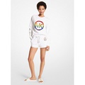 MICHAEL Michael Kors PRIDE Embellished Logo Organic Cotton Terry Shorts