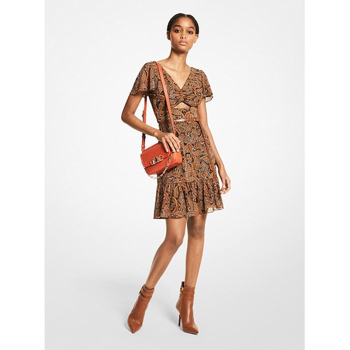 마이클코어스 MICHAEL Michael Kors Paisley Georgette Cutout Mini Dress