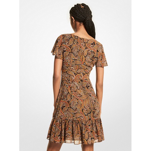 마이클코어스 MICHAEL Michael Kors Paisley Georgette Cutout Mini Dress