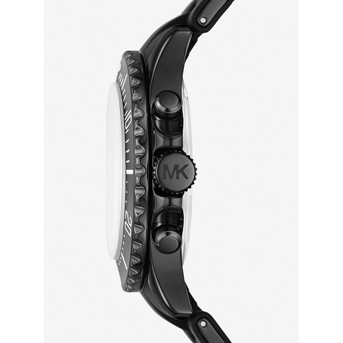 마이클코어스 Michael Kors Oversized Everest Black-Tone and Silicone Watch