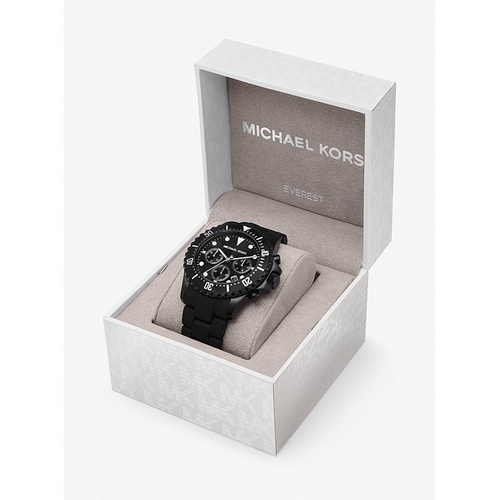 마이클코어스 Michael Kors Oversized Everest Black-Tone and Silicone Watch