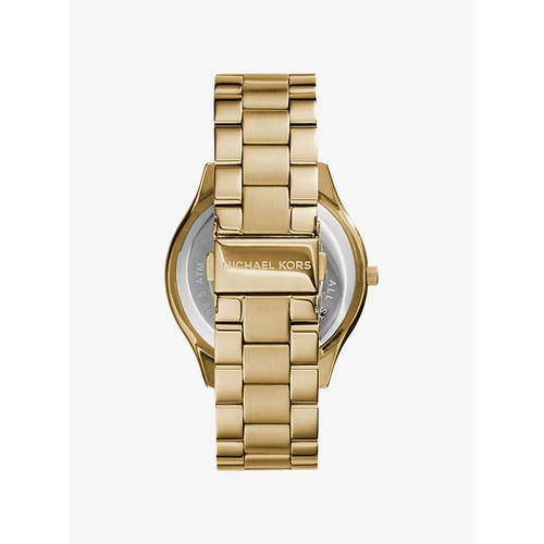 마이클코어스 Michael Kors Slim Runway Gold-Tone Stainless Steel Watch