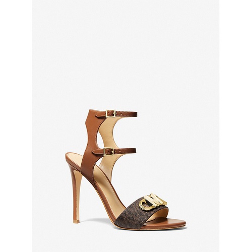 마이클코어스 MICHAEL Michael Kors Parker Logo and Leather Sandal