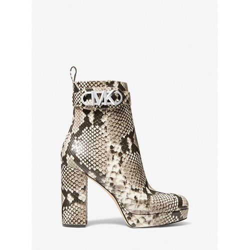 마이클코어스 MICHAEL Michael Kors Parker Snake Embossed Faux Leather Platform Boot