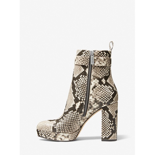 마이클코어스 MICHAEL Michael Kors Parker Snake Embossed Faux Leather Platform Boot