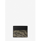 Michael Kors Mens Hudson Animal Print Logo Card Case