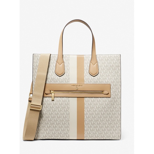 마이클코어스 MICHAEL Michael Kors Kempner Large Logo Stripe Tote Bag