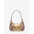 MICHAEL Michael Kors Piper Small Two-Tone Snake Embossed Leather Shoulder Bag