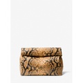 Michael Kors Collection Monogramme Python Embossed Lunch Bag Clutch