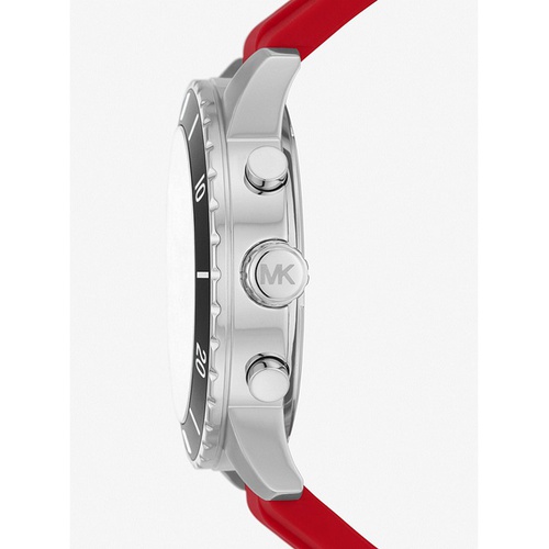 마이클코어스 Michael Kors Oversized Cunningham Silver-Tone and Silicone Watch