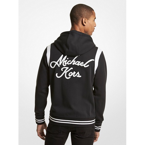 마이클코어스 Michael Kors Mens Embroidered Jersey Zip-Up Hoodie