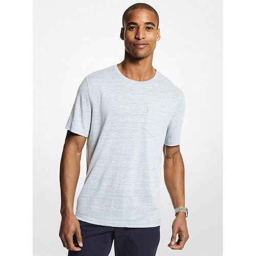 마이클코어스 Michael Kors Mens Slub Linen Pocket T-Shirt