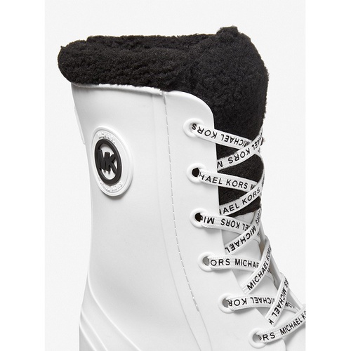 마이클코어스 MICHAEL Michael Kors Montaigne Faux Shearling-Lined PVC Rain Boot