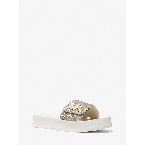 마이클코어스 MICHAEL Michael Kors Embellished Platform Slide Sandal