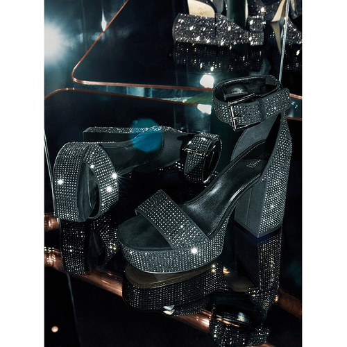 마이클코어스 MICHAEL Michael Kors Tara Crystal Embellished Faux Suede Platform Sandal