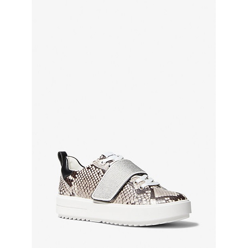 마이클코어스 MICHAEL Michael Kors Emmett Two-Tone Logo Embellished Leather Sneaker