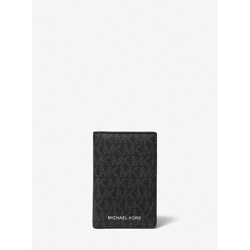 마이클코어스 Michael Kors Mens Hudson Logo Bi-Fold Card Case