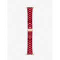 Michael Kors Red-Coated Stainless Steel Strap For Apple Watch