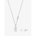 Michael Kors Precious Metal-Plated Sterling Silver Stone Necklace and Stud Earrings Set