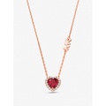 Michael Kors 14K Rose Gold-Plated Sterling Silver Crystal Heart Necklace