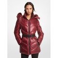 MICHAEL Michael Kors Faux Fur Trim Quilted Cire Jacket