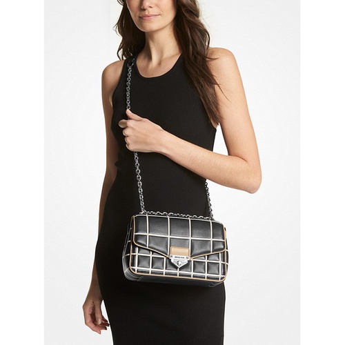 마이클코어스 MICHAEL Michael Kors Soho Large Contrast Trim Quilted Faux Leather Shoulder Bag