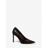 Michael Kors Collection Martine Crocodile Embossed Leather Pump