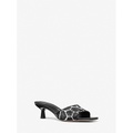 MICHAEL Michael Kors Amal Animal Print Calf Hair Kitten Sandal