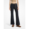 MICHAEL Michael Kors Stretch Denim Belted Flared Jeans