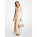 MICHAEL Michael Kors Metallic Stretch Knit Ring Maxi Dress