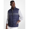 Michael Kors Mens Logo Tape Quilted Nylon Puffer Vest