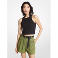 MICHAEL Michael Kors Linen Blend Pleated Shorts