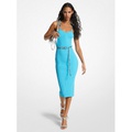 MICHAEL Michael Kors Ribbed Stretch Viscose Belted Bustier Dress